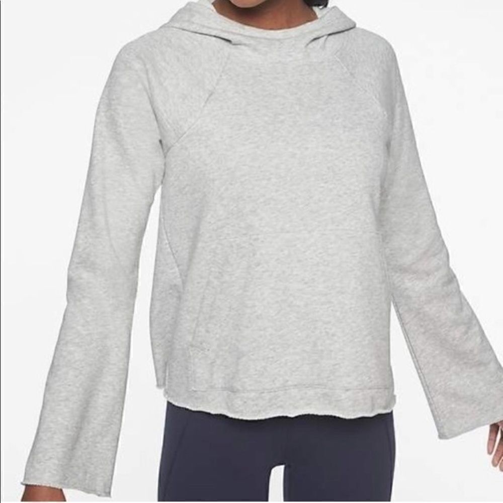 Athleta French Terry Pique Gray Hoodie
